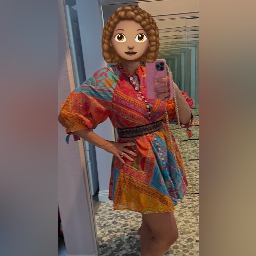 FARM Rio Colorful Tropical Resort Midi Dress - XS